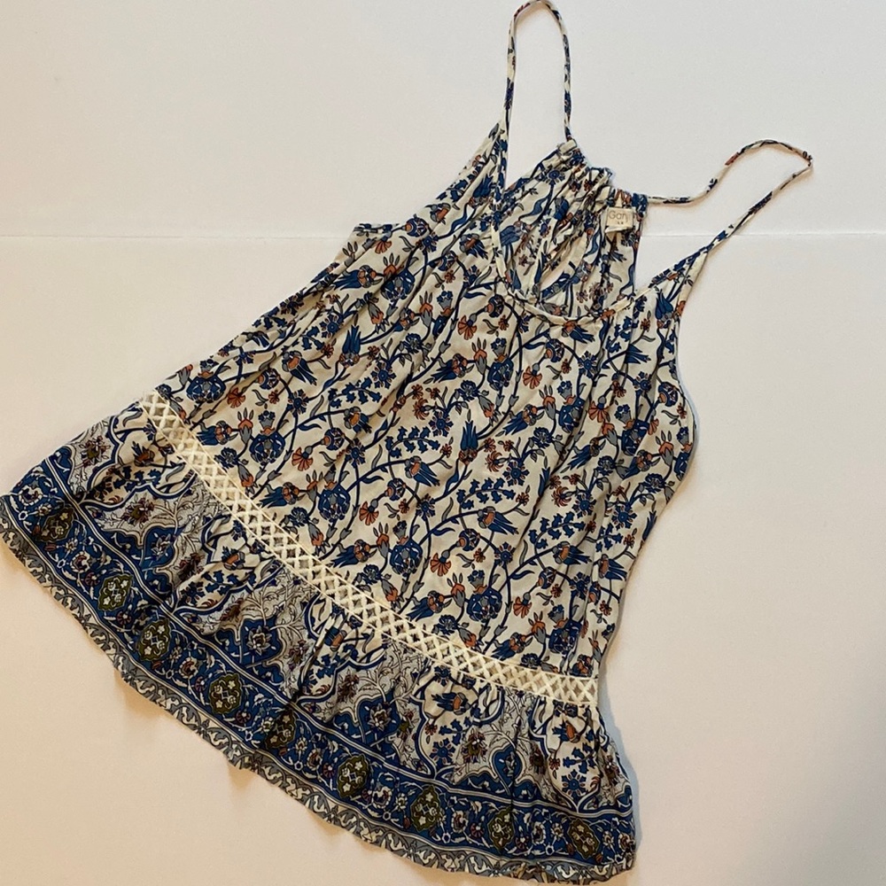 Adjustable Flower Pattern Blouse SMALL